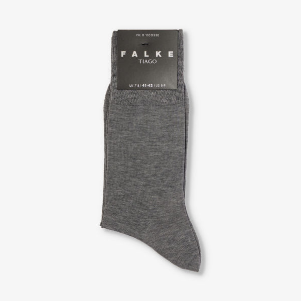 Носки Tiago в рубчик из эластичного органического хлопка Falke, цвет steel mel