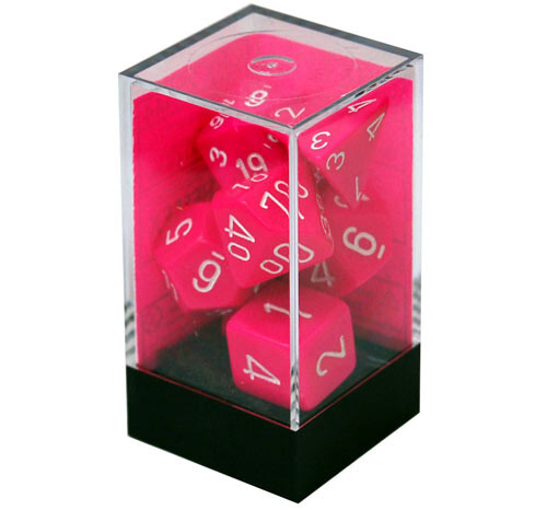 

Аксессуары Chessex Chessex Dice Set: Opaque Pink/white (7)