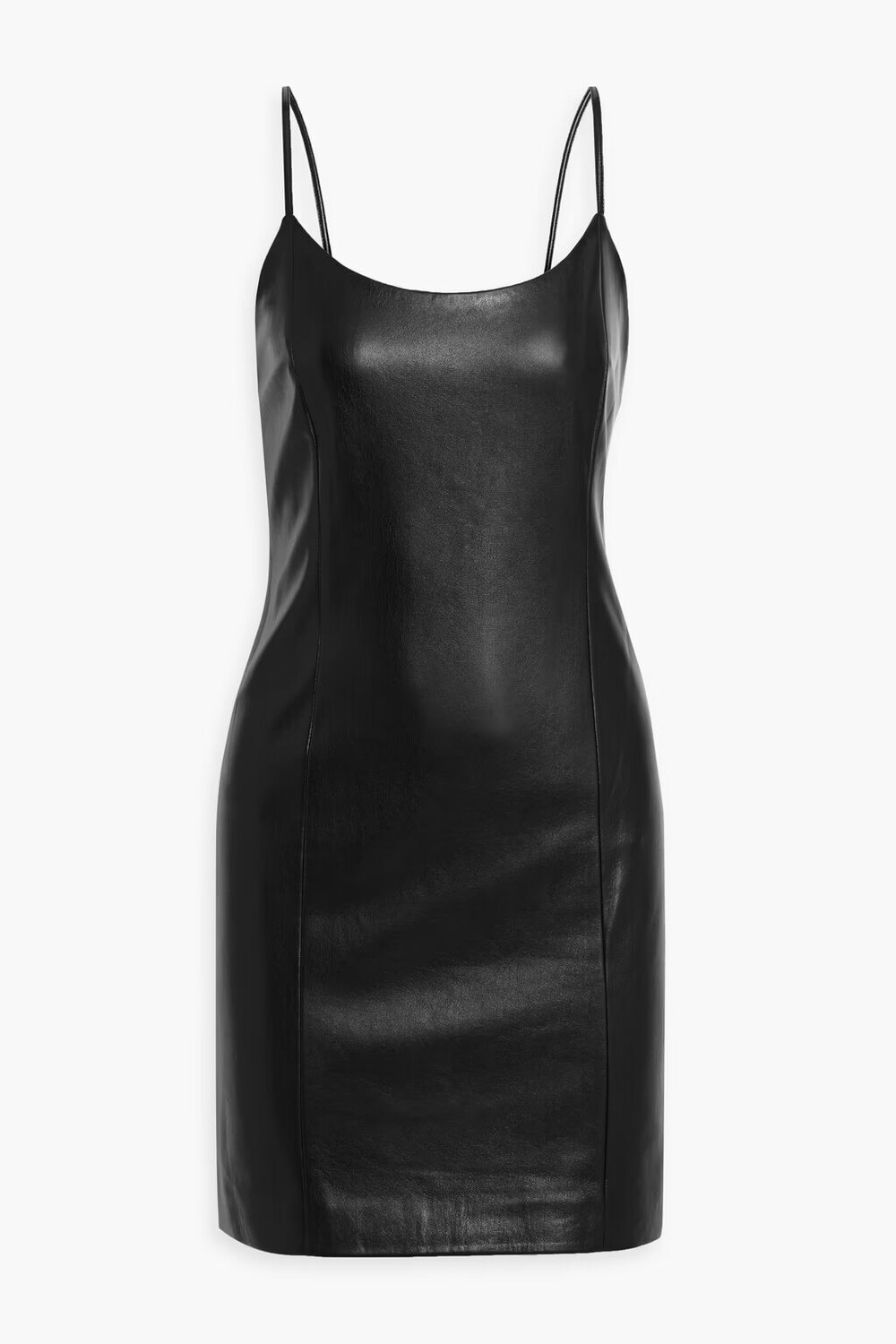 

Платье мини Nelle из искусственной кожи Alice + Olivia, черный