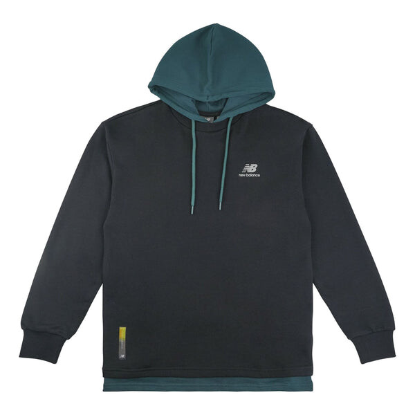 

Толстовка New Balance Splicing Hooded Knit Pullover Casual Sports Black, черный