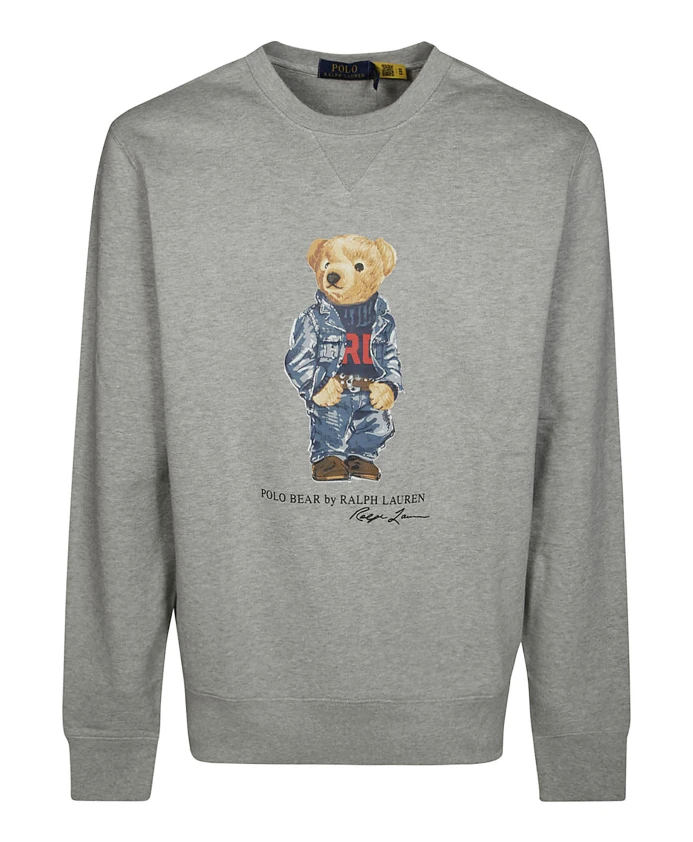 

Толстовка Bear с круглым вырезом Ralph Lauren, серый