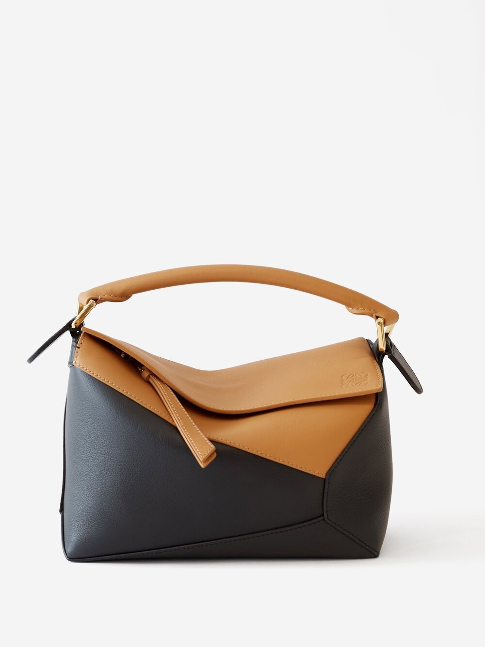 

Маленькая кожаная сумка через плечо puzzle edge LOEWE, черный