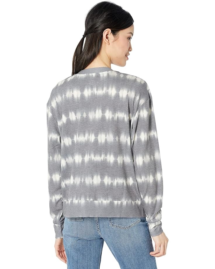 

Пуловер Three Dots French Terry Tie-Dye Pullover, цвет Tornado/Pristine