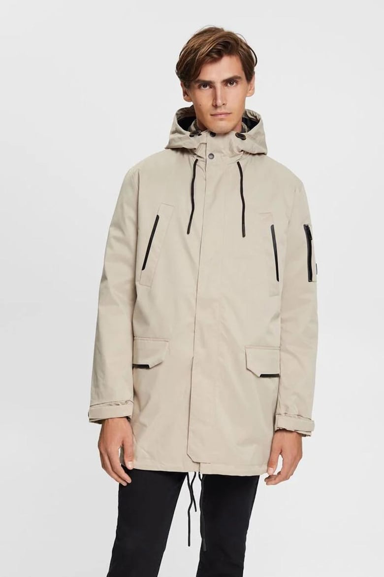 Зимняя куртка-парка со съемной подкладкой Esprit, бежевый