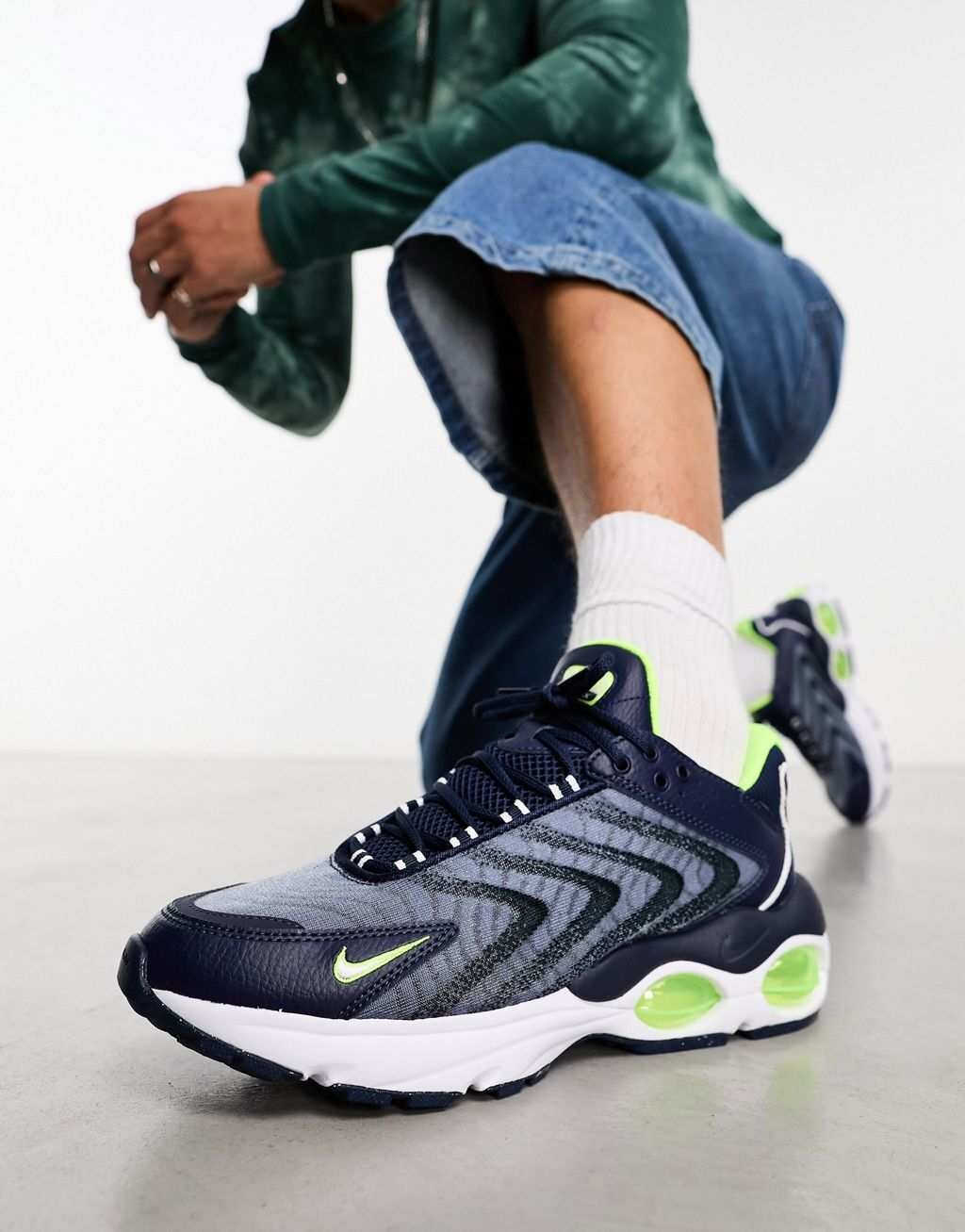 

Синие и вольтовые кроссовки Nike Air Max TW, Синий