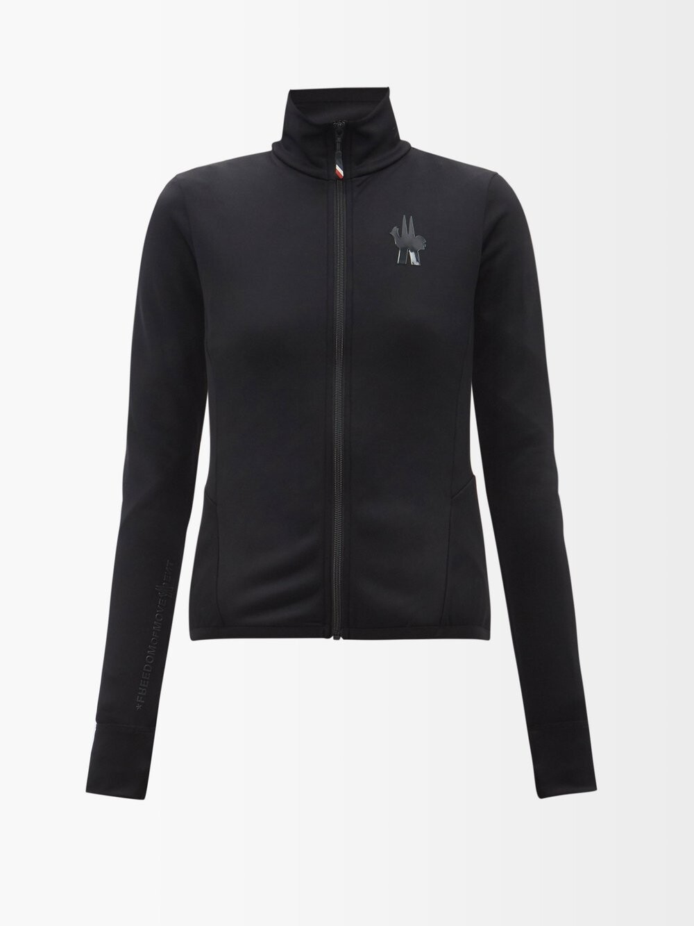 

Многослойная куртка с капюшоном из технического трикотажа и ракушек Moncler, черный