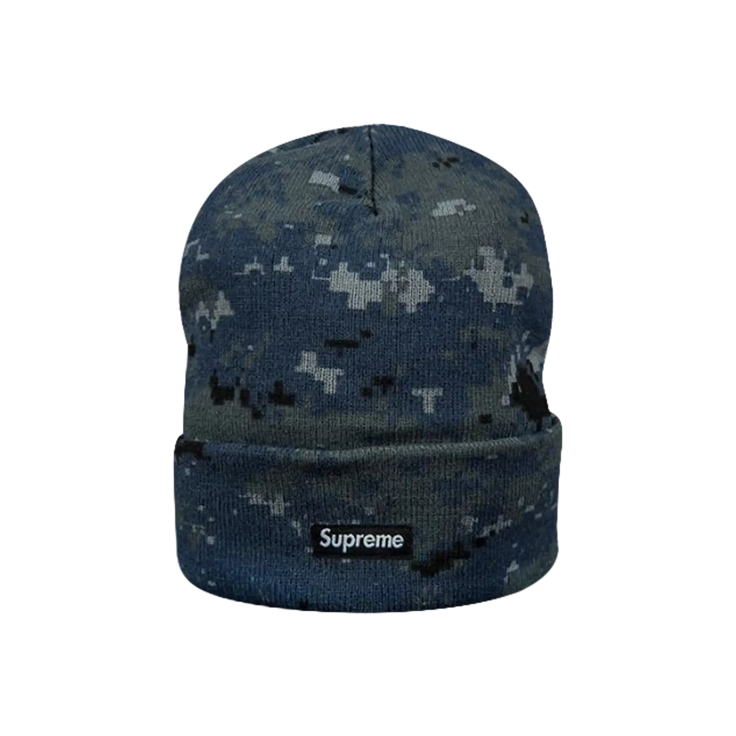 

Шапка-бини Supreme Digi Camo, темно-синяя