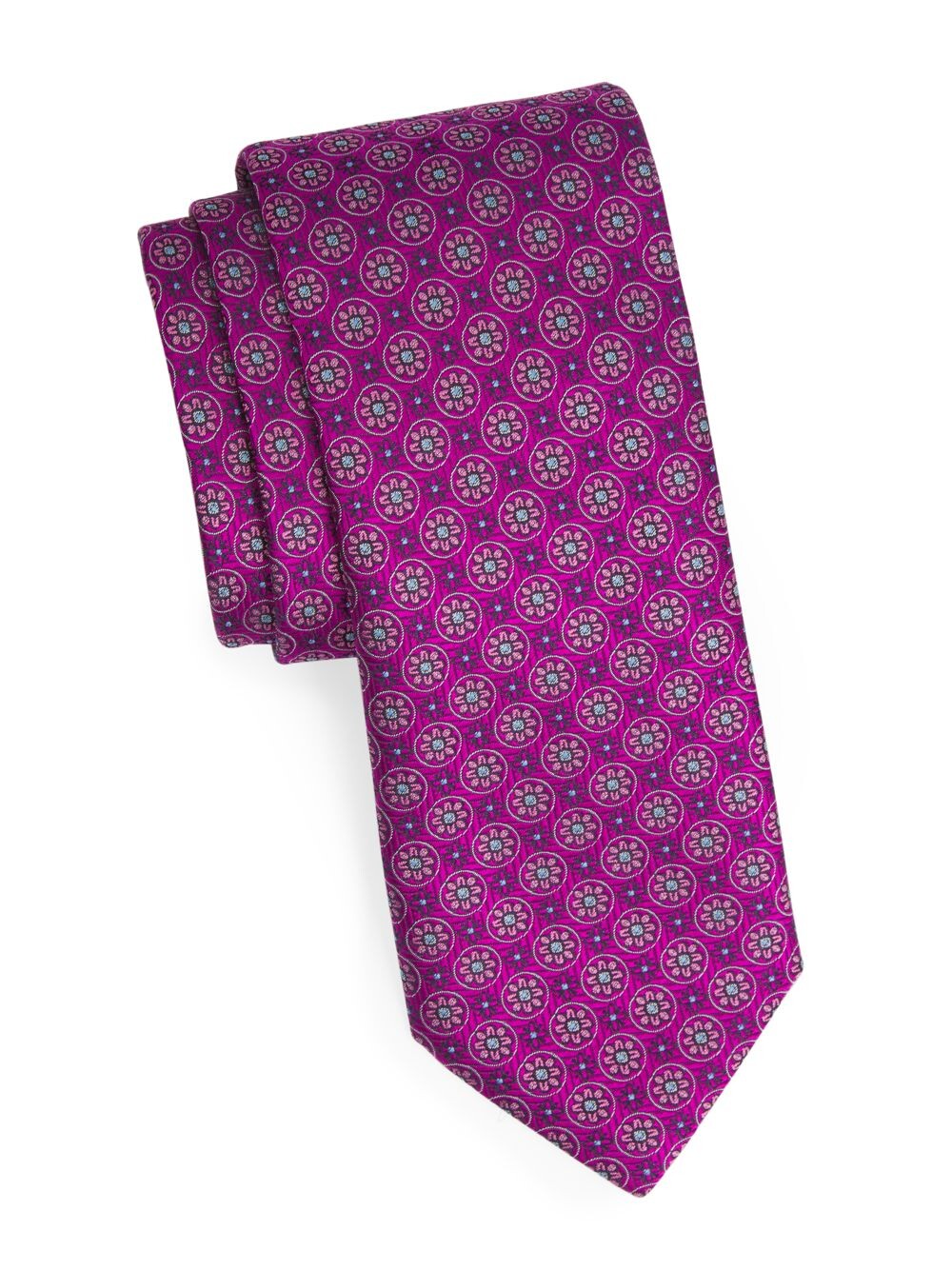 

Шелковый галстук с медальоном Canali, красный