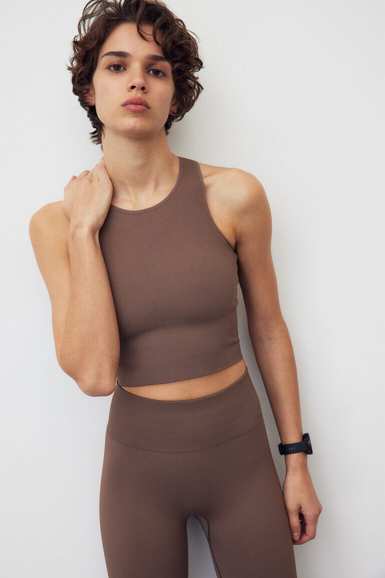 

Спортивный бюстгальтер drymove medium support H&M, коричневый