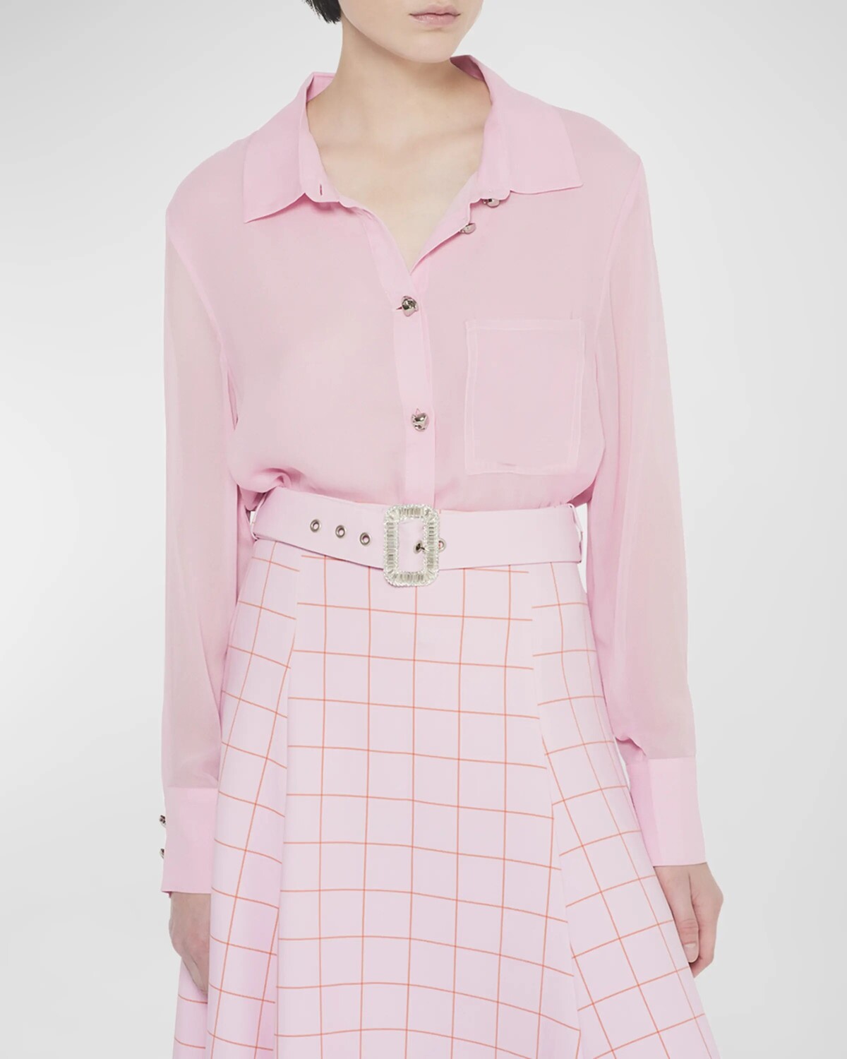 

Блуза на пуговицах Leo Georgette AS by DF, цвет Cherry Blossom
