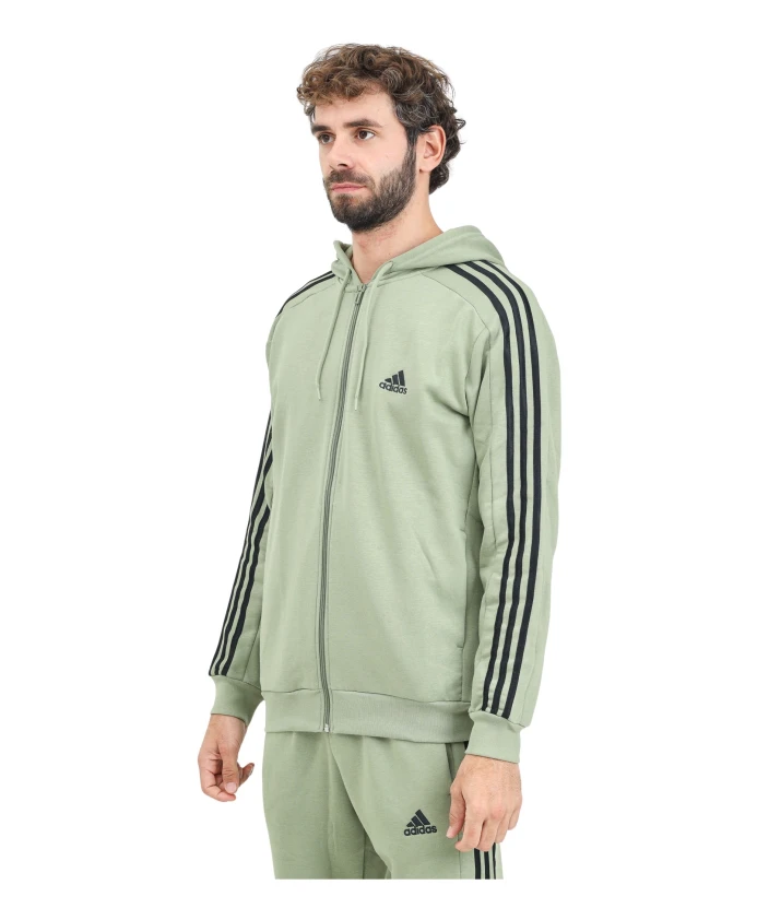 

Флисовый свитер Essentials с 3 полосками Adidas, зеленый