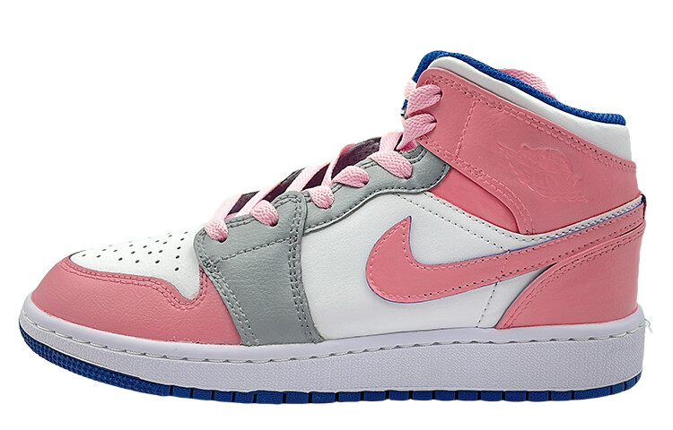 

Кроссовки Air Jordan 1 Vintage Basketball Shoes Women's High-top Blue, розовый