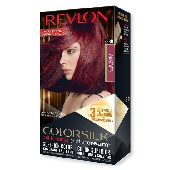

Краска для волос, масляный крем Colorsilk — 36RB Красный Бургундия Revlon