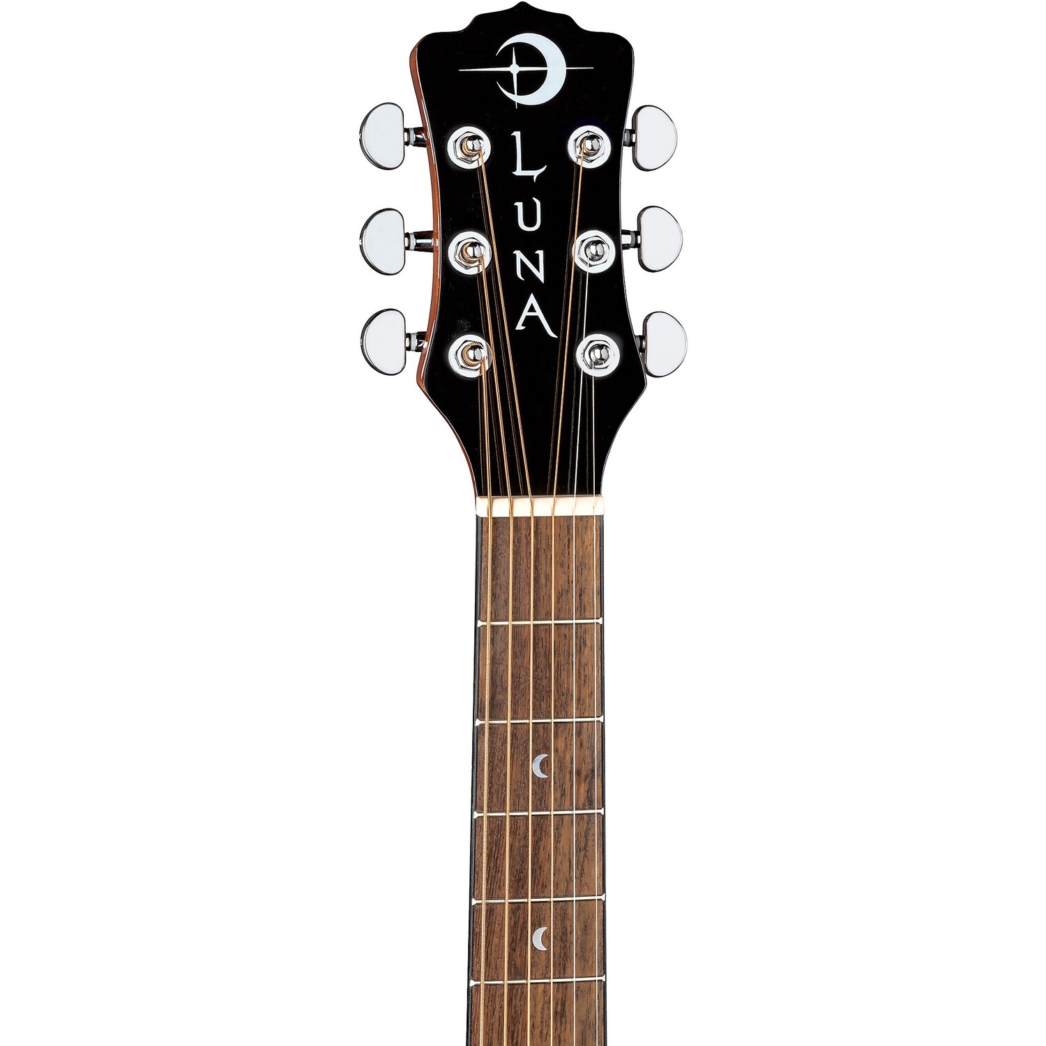 

Luna Guitars Gypsy Акустически-электрическая гитара Black/White Ebony