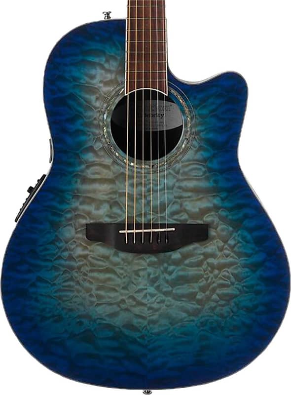 Акустическая гитара Ovation CS28P-RG Celebrity Standard Exotic SS A/E Guitar, Caribbean Blue электроакустическая гитара ovation cs28p rg celebrity standard plus super shallow regal to natural