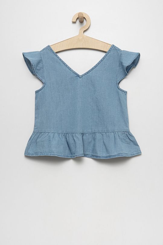 цена Детская хлопковая блузка GAP, синий