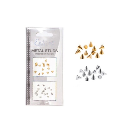 Металлические шпильки-конусы для украшения ногтей, 12+12 шт. Estrosa 10 шт партия металлические украшения для ногтей