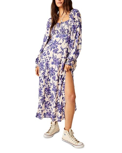 

Платье миди с цветочным принтом и сборками Jaymes Free People, цвет Multi