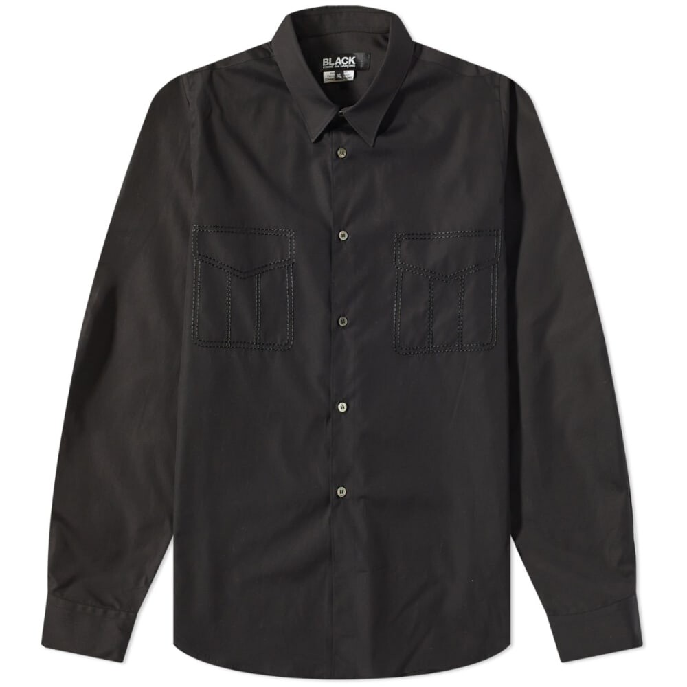 

Черная хлопковая широкая рубашка Comme des Garçons Black, черный