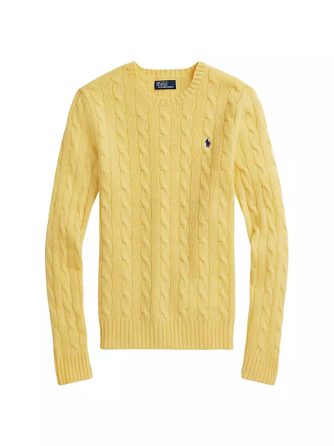 

Свитер Джулианна косой вязки из смесовой шерсти Polo Ralph Lauren, желтый