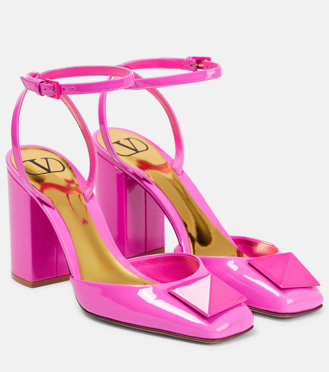 

Туфли-лодочки One Stud из лакированной кожи Valentino Garavani, розовый