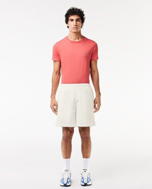 

Спортивные шорты свободного кроя с эластичной резинкой на талии Lacoste, белый