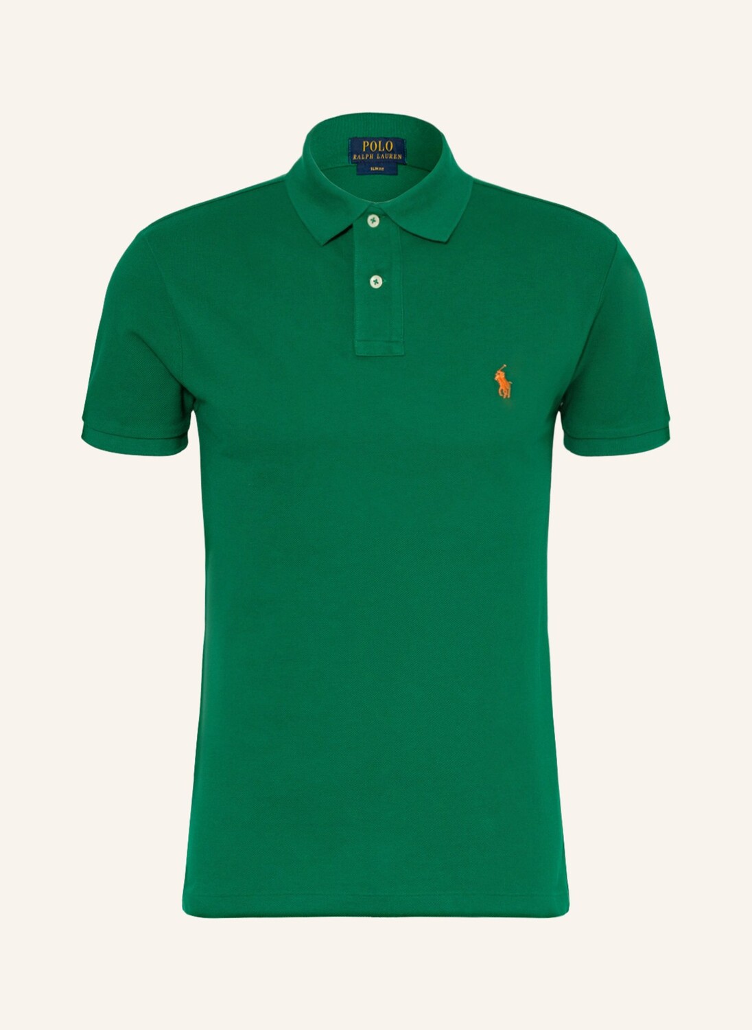 

Рубашка поло POLO RALPH LAUREN Piqué Slim Fit, зеленый