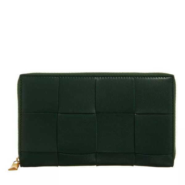 

Кошелек zip around wallet leather Bottega Veneta, зеленый