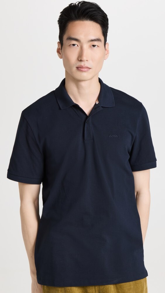 

Рубашка поло BOSS Regular Fit, нави