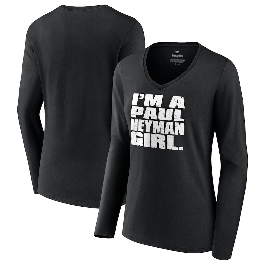 

Футболка с длинным рукавом Fanatics Branded Paul Heyman, черный