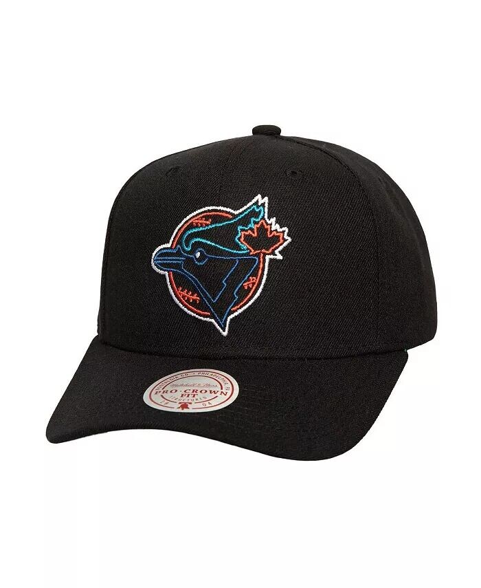 

Мужская черная регулируемая шляпа Toronto Blue Jays с неоновым логотипом Pro Crown Mitchell & Ness, черный