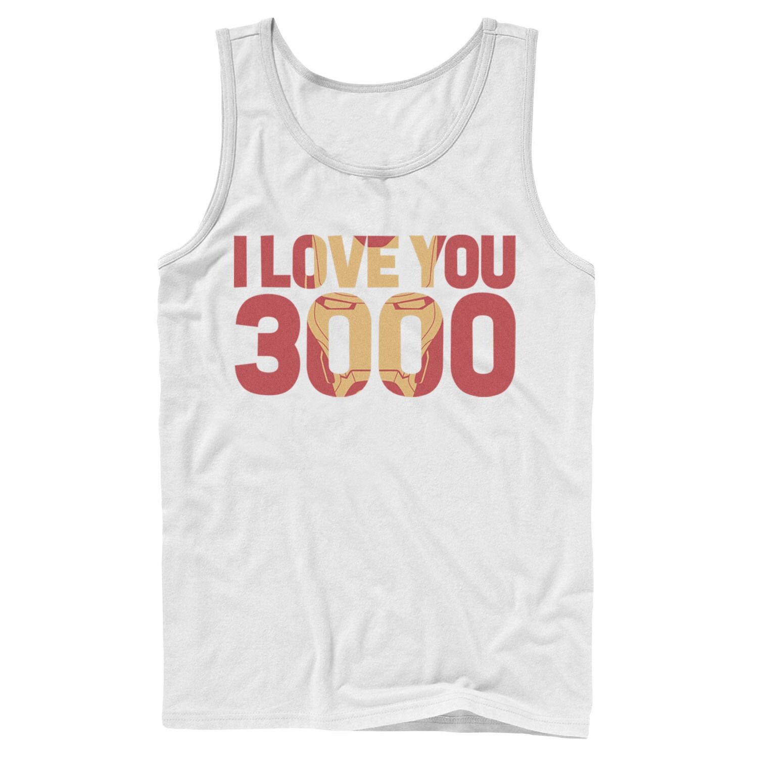 

Мужская майка с надписью «Marvel Avengers Endgame Iron Man I Love You 3000»