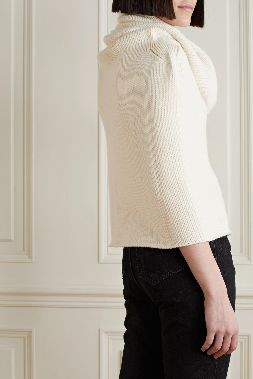 

ANN DEMEULEMEESTER Драпированный воротник из смесовой шерсти, слоновая кость