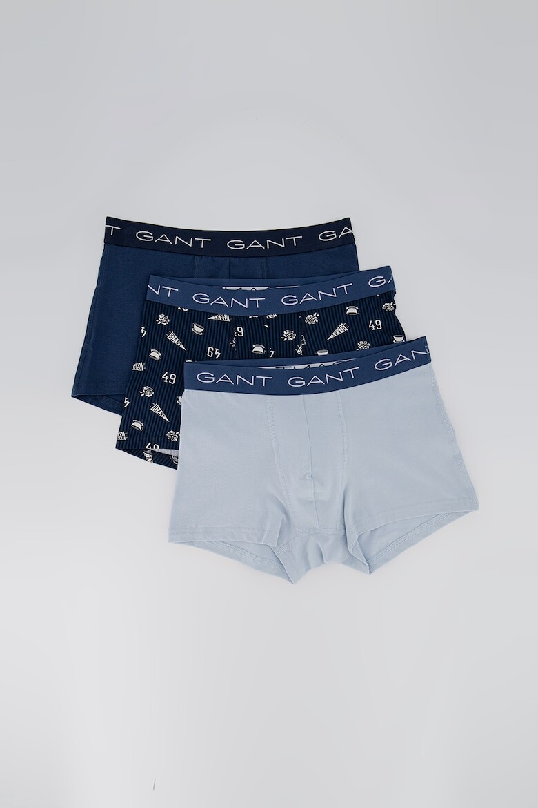 

Боксеры с логотипом, 3 пары Gant, синий
