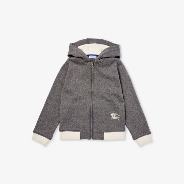 

Толстовка из хлопкового трикотажа с вышивкой и брендингом 4–14 лет Burberry, серый