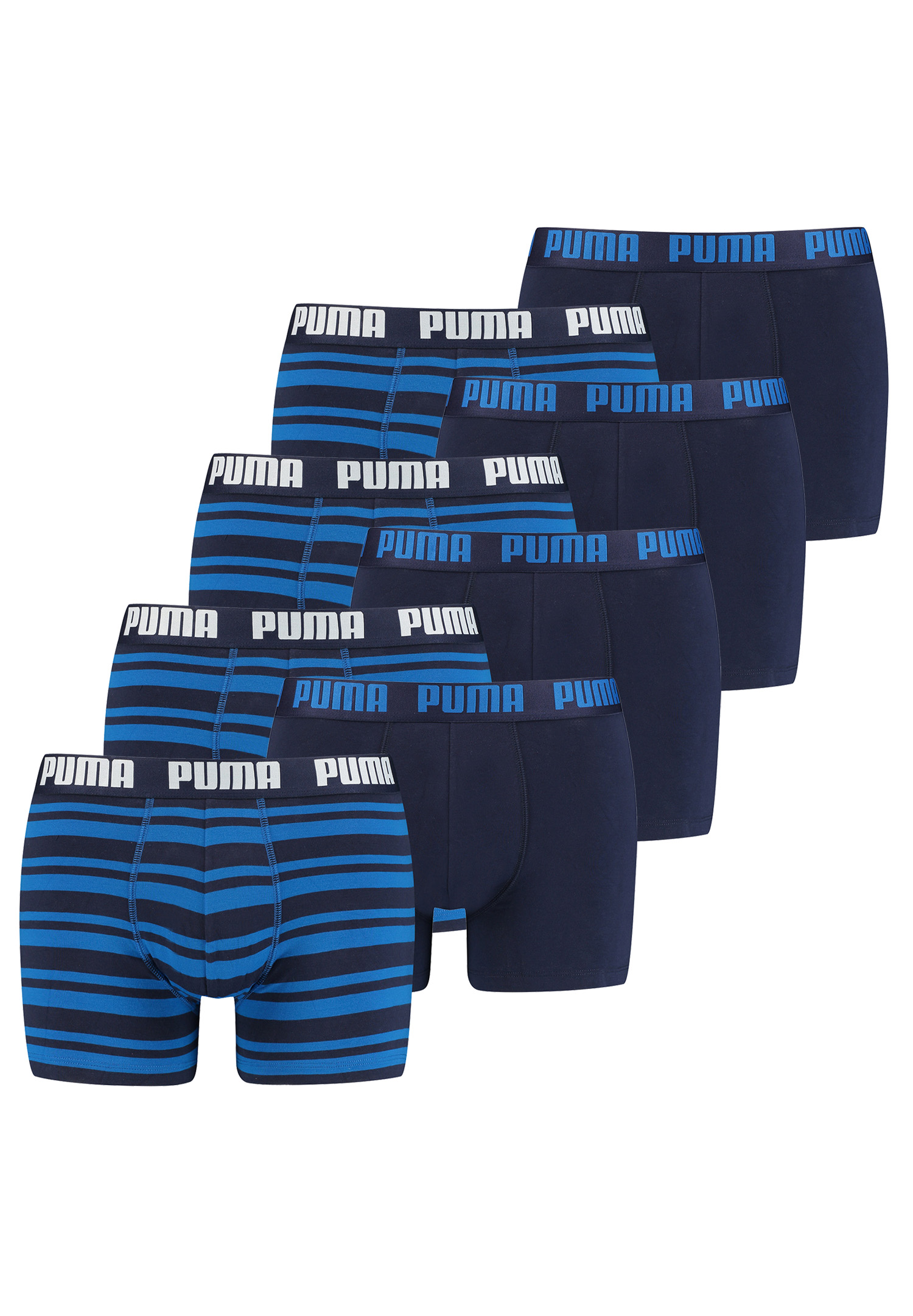 Боксеры Puma Boxershorts HERITAGE STRIPE BOXER 8 шт, цвет 056 - blue цена и фото