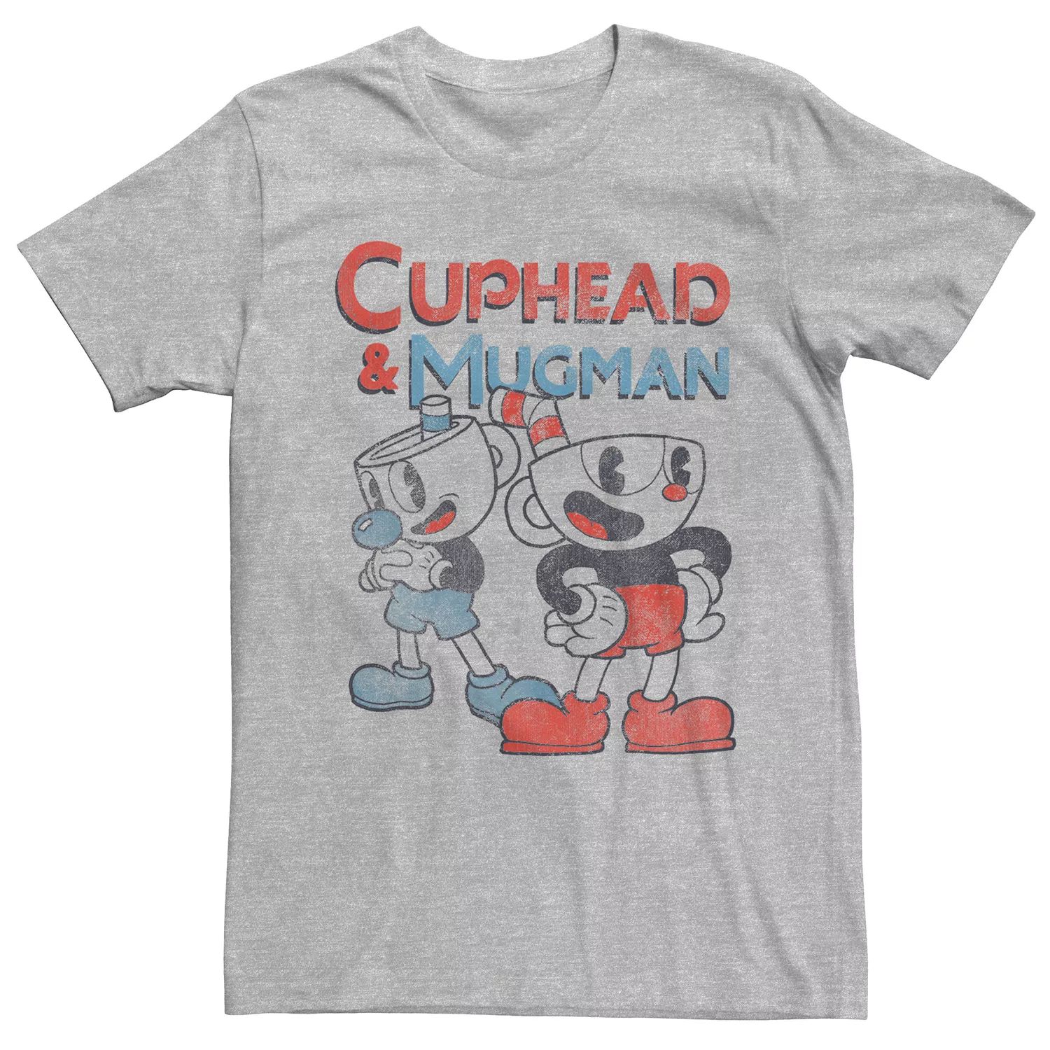 Мужская футболка с рисунком Cuphead & Mugman Licensed Character