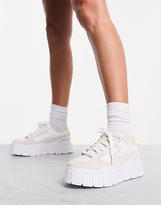 

Бело-желтые кроссовки Puma Mayze Stack