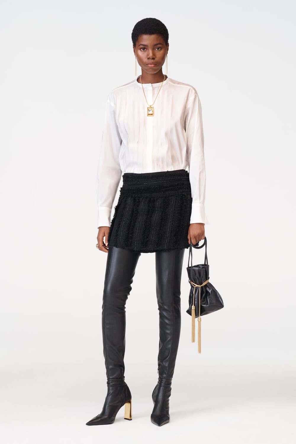 

Рубашка с защипами, ограниченная серия ZARA, белый
