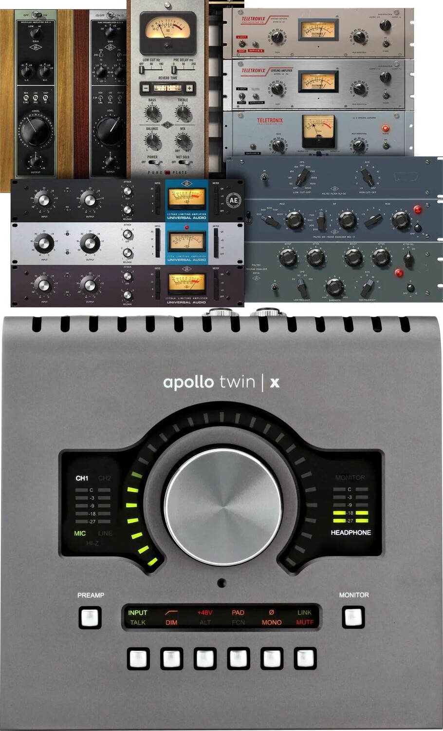

Universal Audio Apollo Twin X DUO Heritage Edition 10x6 Аудиоинтерфейс Thunderbolt с UAD DSP