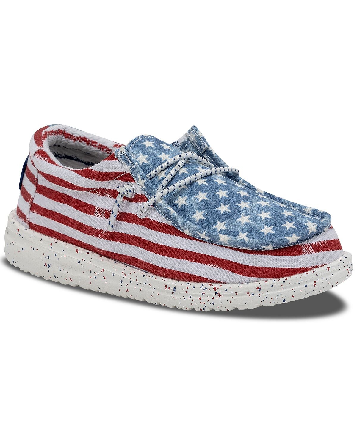 

Повседневные мокасины Big Kids Wally Stars and Stripes от Finish Line Hey Dude
