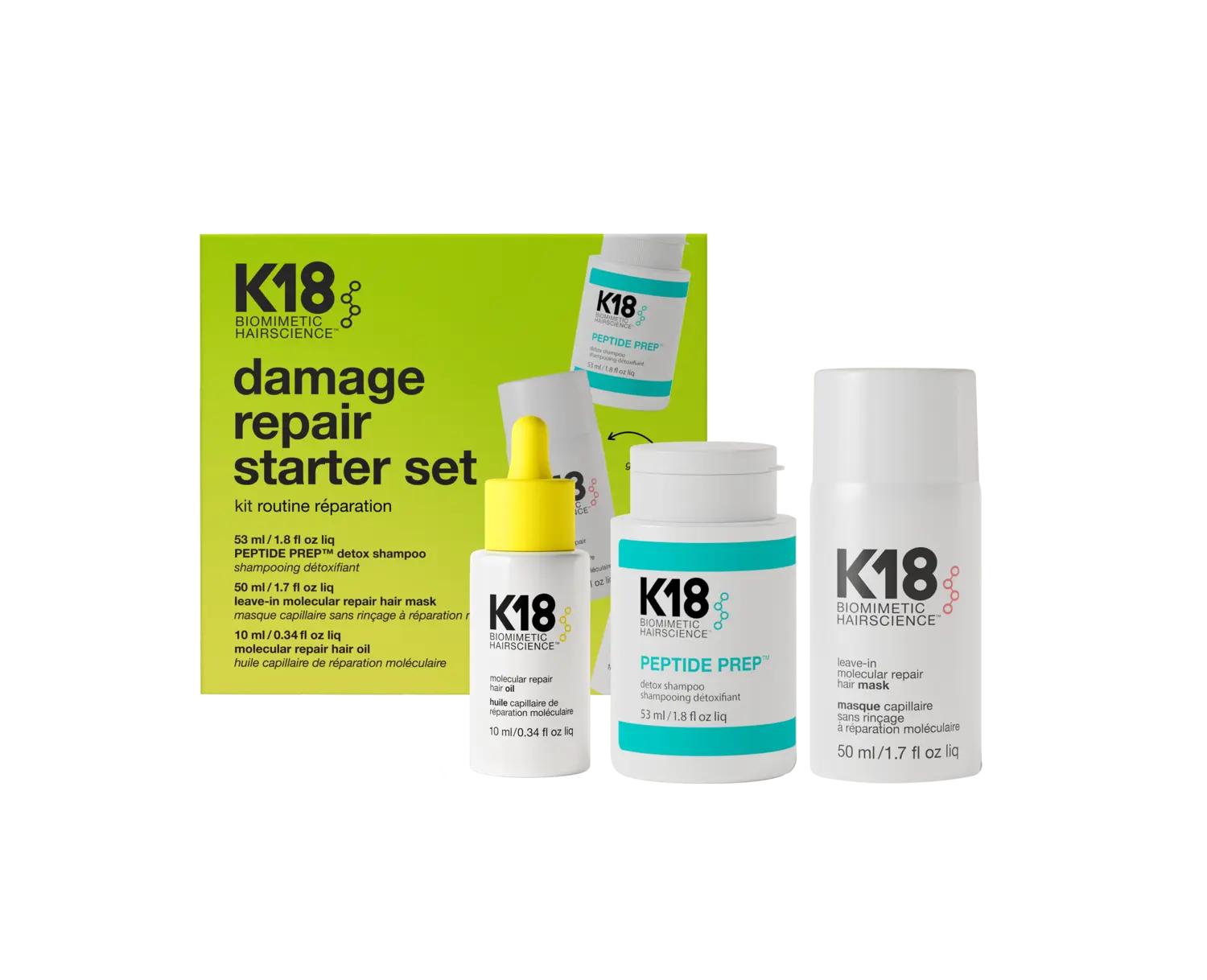 

Набор: шампунь для детоксикации волос K18 Damage Repair Starter Set, 10 мл