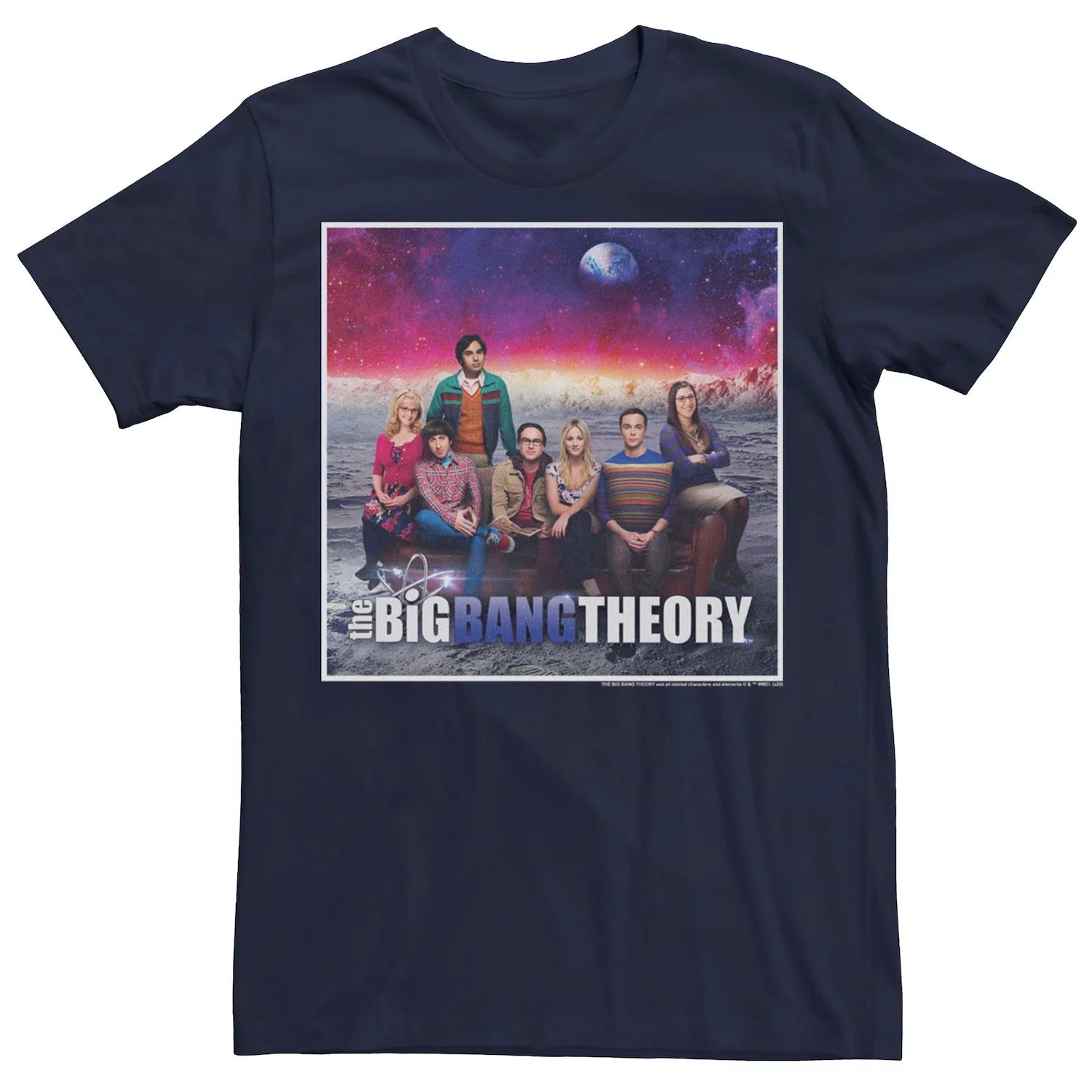 Мужская футболка The Big Bang Theory Space Couch Group Shot Licensed Character цена и фото