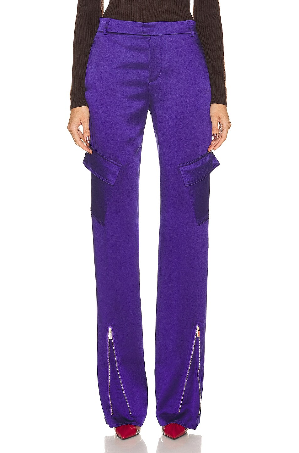 

Брюки Blumarine Cargo, цвет Melanzana