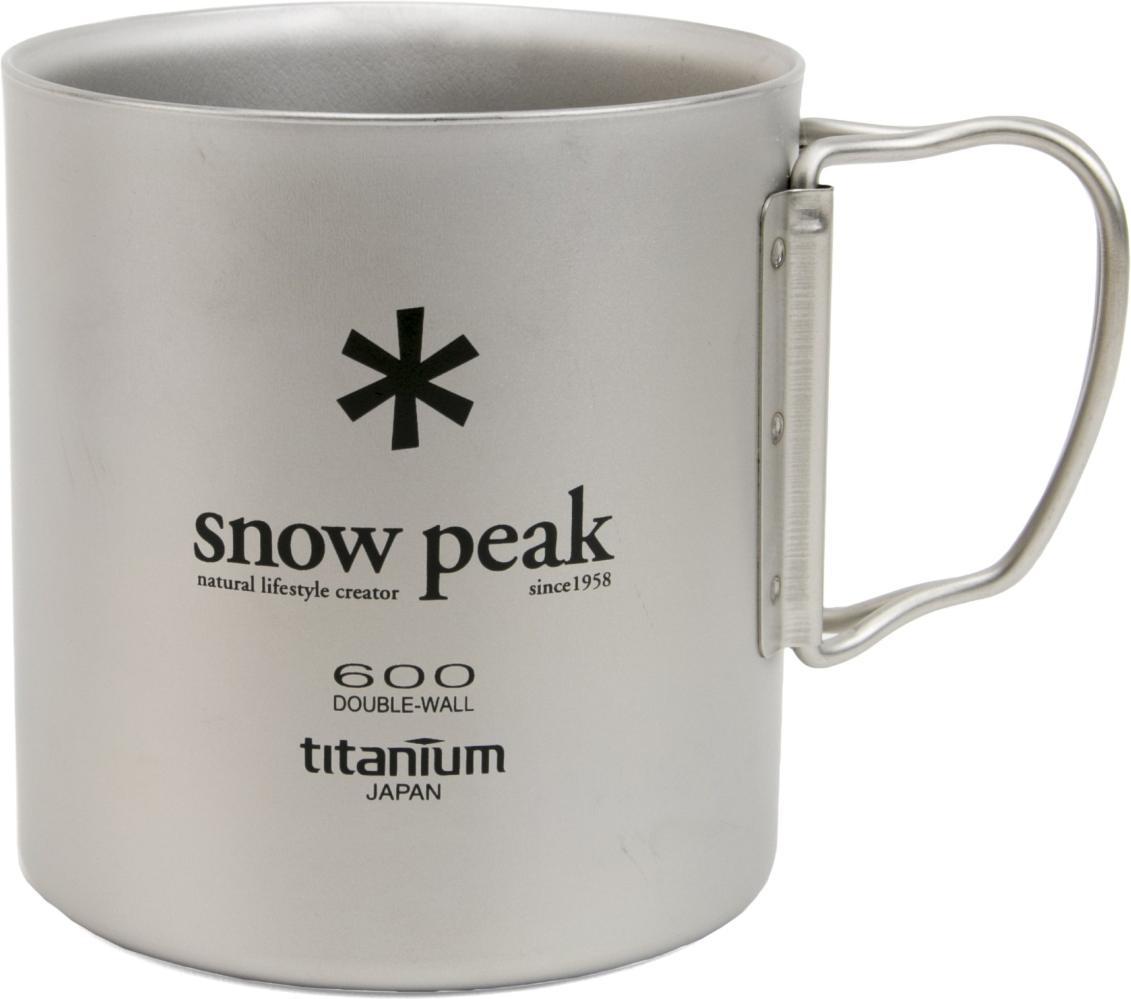 Титановая кружка с двойными стенками 600 Snow Peak, серый кружка snow peak snow peak титановая ti single 450 красный 0 45л