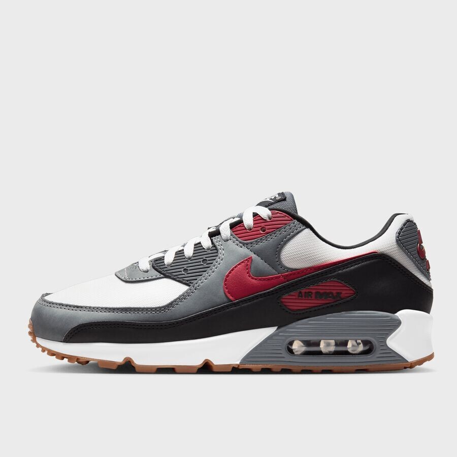 

Кроссовки Air Max 90 NIKE, цвет white/team red/cool grey/black