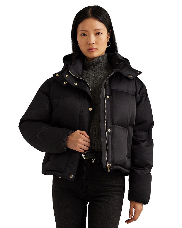 

Пуховик с капюшоном Lauren Ralph Lauren, черный
