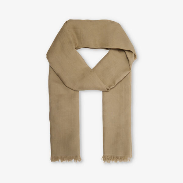 

Хлопковый шарф с логотипом calca Weekend Max Mara, бежевый