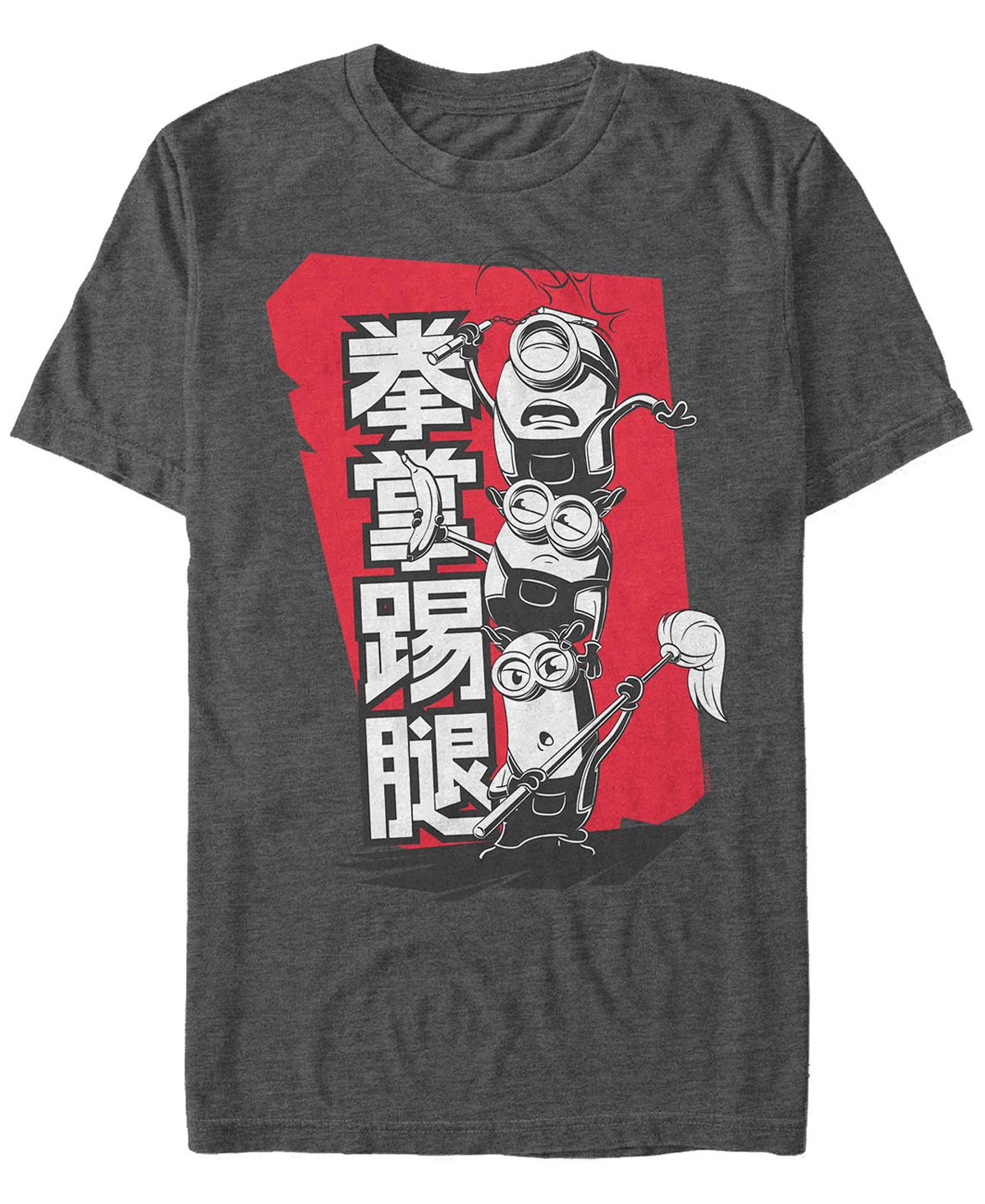 Мужская футболка с короткими рукавами Minions Kanji Stack Fifth Sun напольная раскраска гадкий я миньоны играют 53895