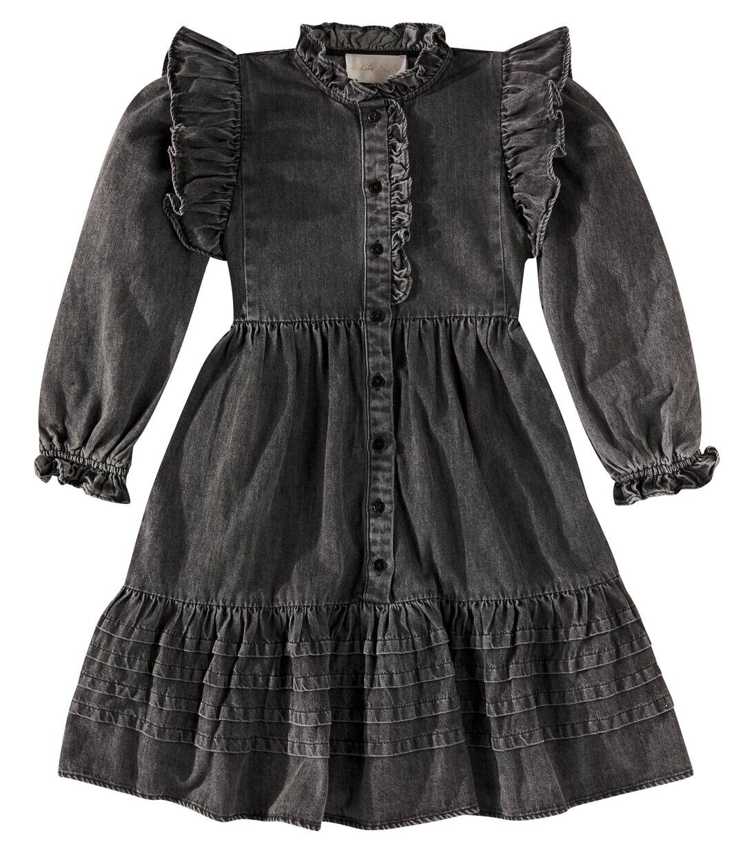 

Платье из хлопчатобумажной ткани шамбре Petite Amalie, цвет black wash